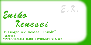 eniko kenesei business card